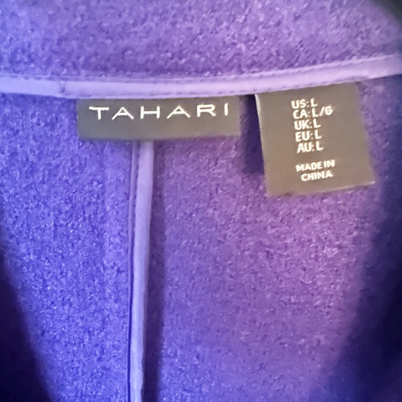 Tahari purple jacket and please see details on the tag in the photo. Thank you. - Picture 2 of 3